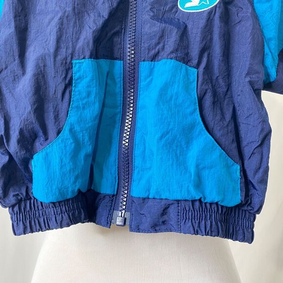 Boys Size 12 Months Windbreaker Jacket Starter Blue Vintage Full Zip - Picture 4 of 10